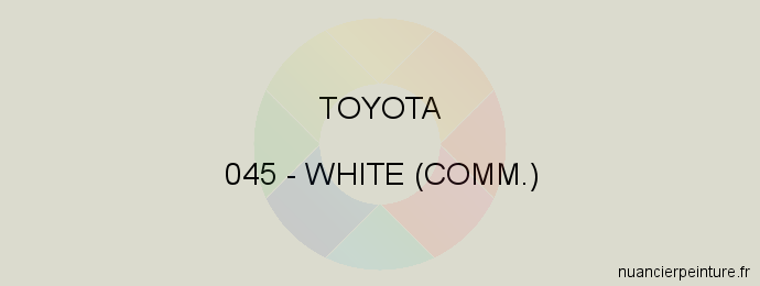 Peinture Toyota 045 White (comm.)