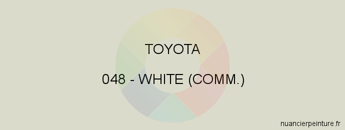 Peinture Toyota 048 White (comm.)