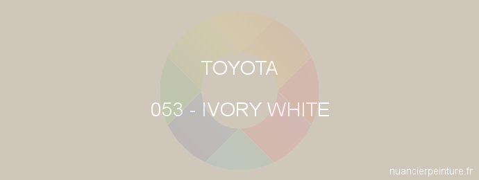 Peinture Toyota 053 Ivory White