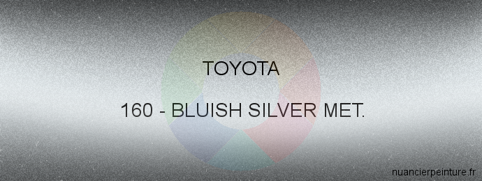Peinture Toyota 160 Bluish Silver Met.