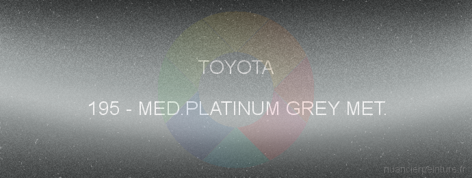 Peinture Toyota 195 Med.platinum Grey Met.