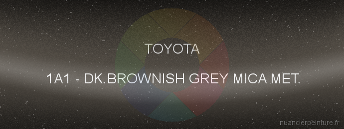 Peinture Toyota 1A1 Dk.brownish Grey Mica Met.