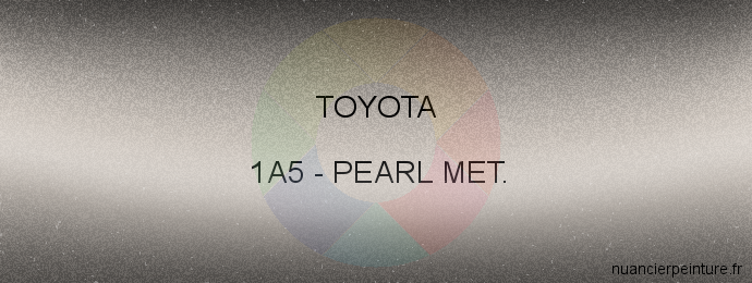 Peinture Toyota 1A5 Pearl Met.