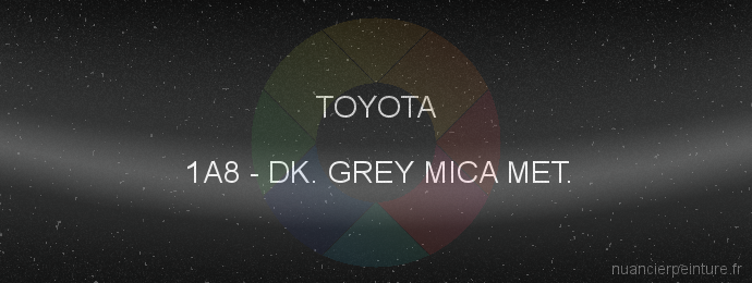 Peinture Toyota 1A8 Dk. Grey Mica Met.