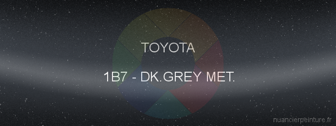 Peinture Toyota 1B7 Dk.grey Met.