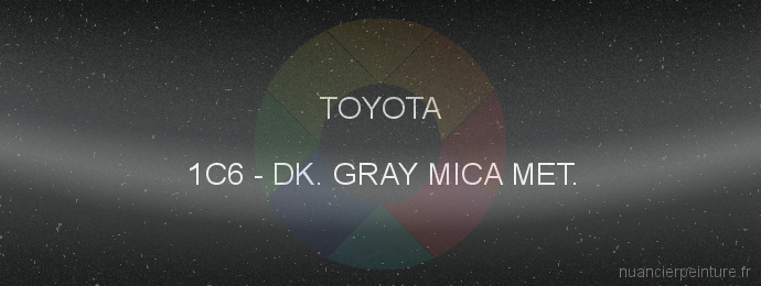 Peinture Toyota 1C6 Dk. Gray Mica Met.
