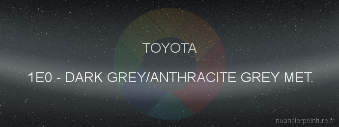 Peinture Toyota 1E0 Dark Grey/anthracite Grey Met.