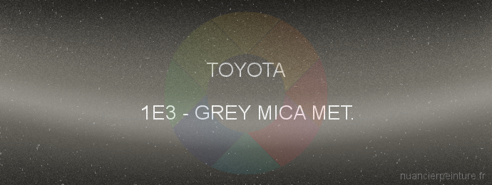 Peinture Toyota 1E3 Grey Mica Met.