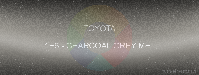 Peinture Toyota 1E6 Charcoal Grey Met.