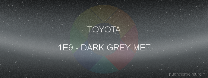Peinture Toyota 1E9 Dark Grey Met.