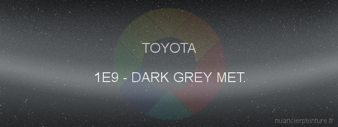 Peinture Toyota 1E9 Dark Grey Met.