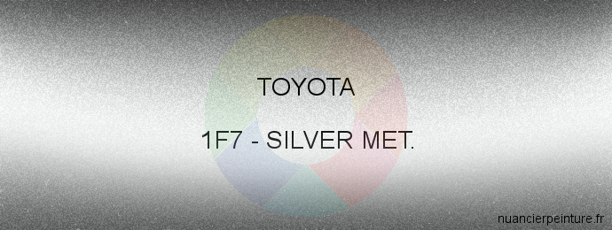 Peinture Toyota 1F7 Silver Met.