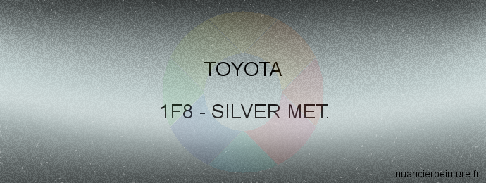 Peinture Toyota 1F8 Silver Met.