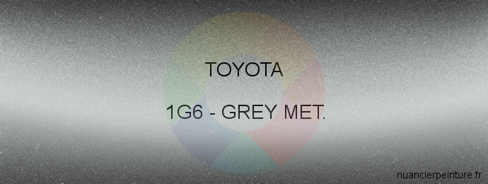 Peinture Toyota 1G6 Grey Met.