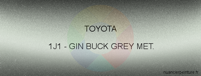 Peinture Toyota 1J1 Gin Buck Grey Met.