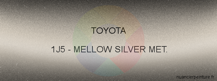 Peinture Toyota 1J5 Mellow Silver Met.