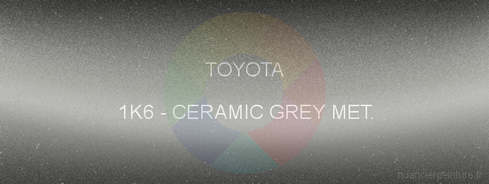 Peinture Toyota 1K6 Ceramic Grey Met.