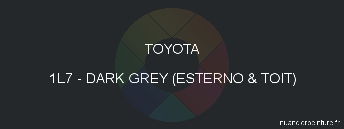 Peinture Toyota 1L7 Dark Grey (esterno & Toit)