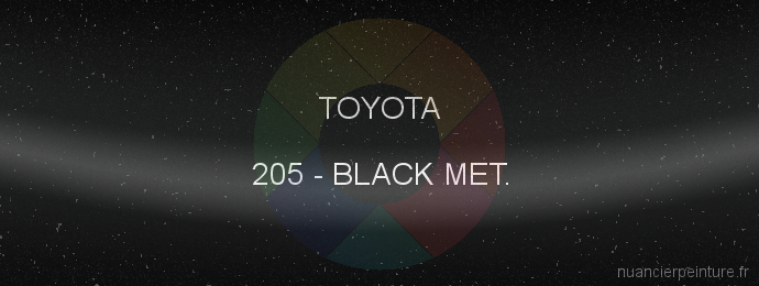 Peinture Toyota 205 Black Met.