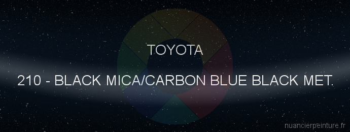 Peinture Toyota 210 Black Mica/carbon Blue Black Met.