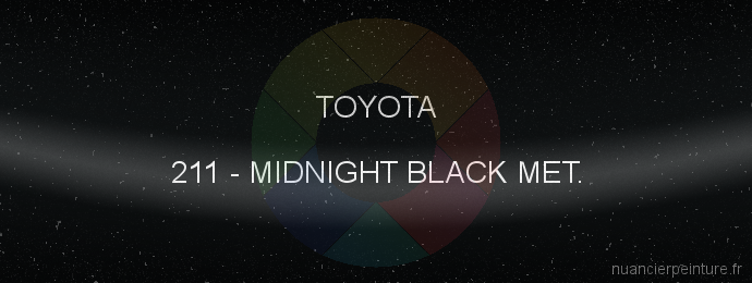 Peinture Toyota 211 Midnight Black Met.
