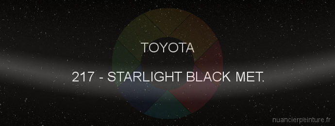 Peinture Toyota 217 Starlight Black Met.