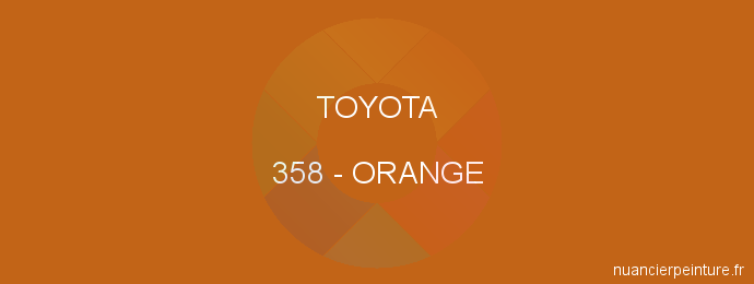 Peinture Toyota 358 Orange