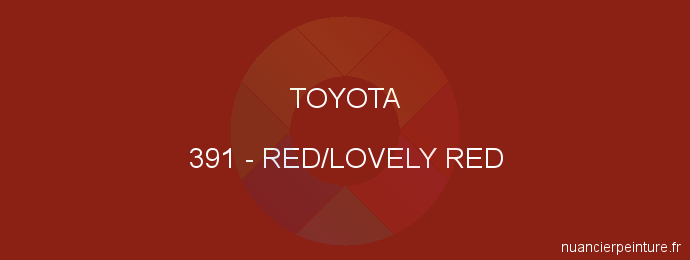 Peinture Toyota 391 Red/lovely Red