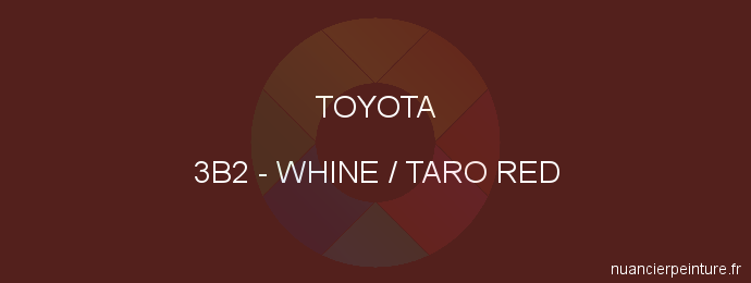 Peinture Toyota 3B2 Whine / Taro Red