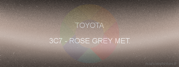 Peinture Toyota 3C7 Rose Grey Met.