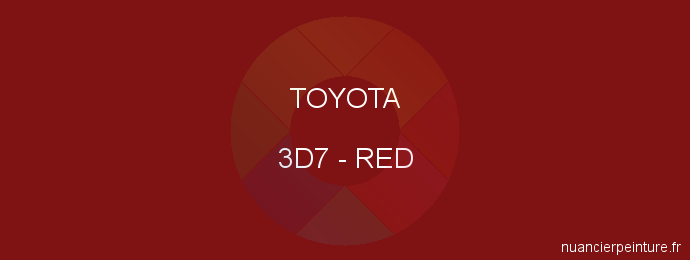 Peinture Toyota 3D7 Red