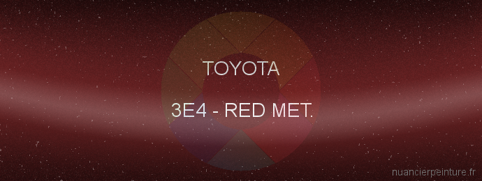 Peinture Toyota 3E4 Red Met.