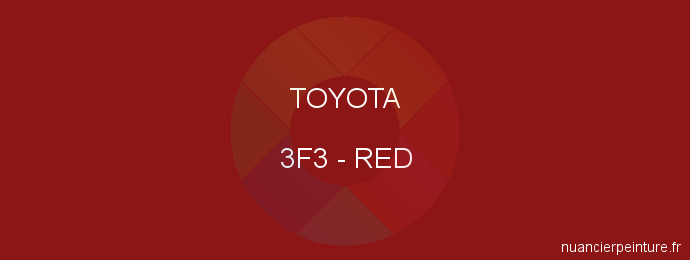 Peinture Toyota 3F3 Red