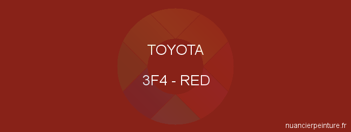 Peinture Toyota 3F4 Red