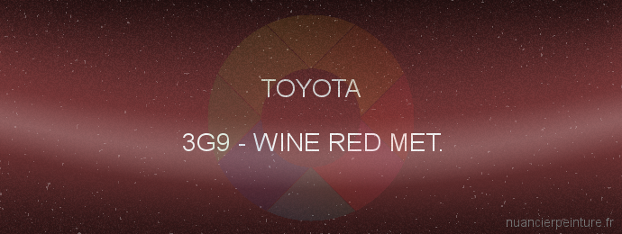 Peinture Toyota 3G9 Wine Red Met.