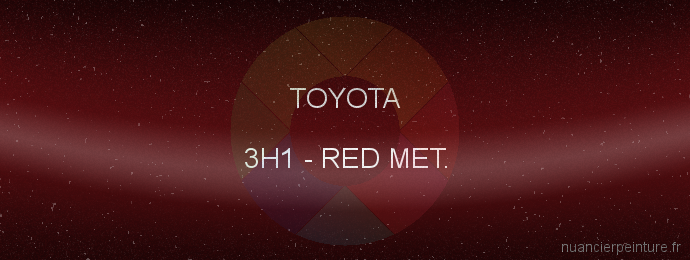 Peinture Toyota 3H1 Red Met.