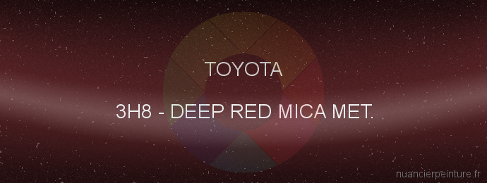Peinture Toyota 3H8 Deep Red Mica Met.