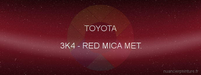 Peinture Toyota 3K4 Red Mica Met.