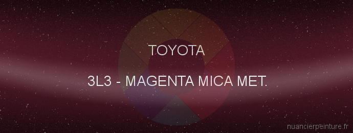 Peinture Toyota 3L3 Magenta Mica Met.