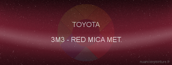 Peinture Toyota 3M3 Red Mica Met.