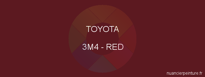 Peinture Toyota 3M4 Red