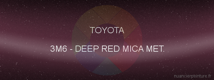 Peinture Toyota 3M6 Deep Red Mica Met.