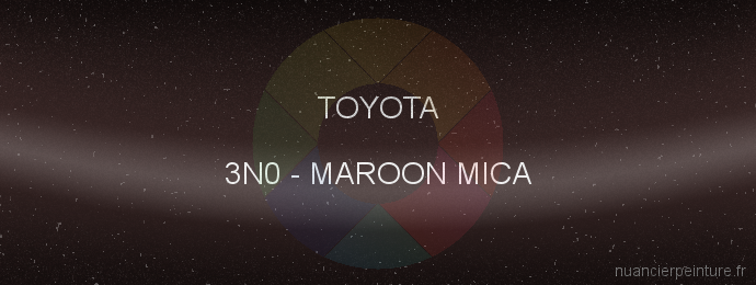 Peinture Toyota 3N0 Maroon Mica