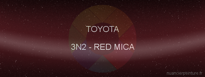 Peinture Toyota 3N2 Red Mica
