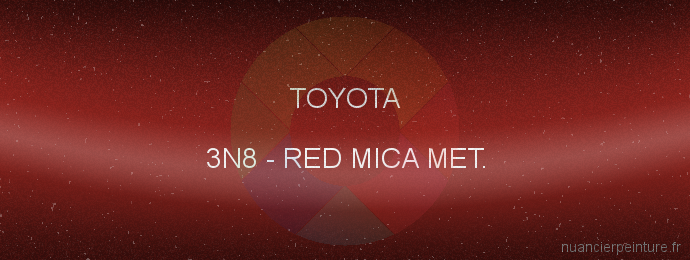 Peinture Toyota 3N8 Red Mica Met.
