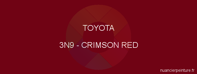 Peinture Toyota 3N9 Crimson Red