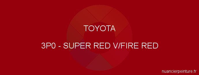 Peinture Toyota 3P0 Super Red V/fire Red