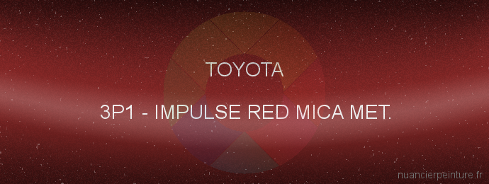 Peinture Toyota 3P1 Impulse Red Mica Met.