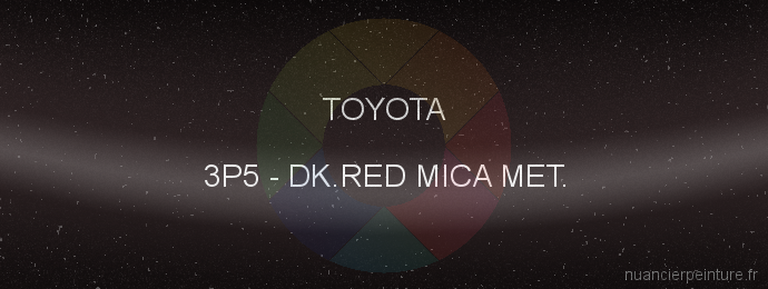 Peinture Toyota 3P5 Dk.red Mica Met.