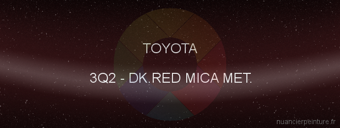 Peinture Toyota 3Q2 Dk.red Mica Met.
